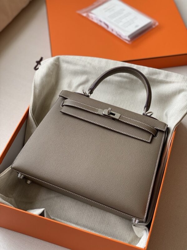 Hermes Kelly 25 epsom sellier bag etoupe 2026 authentic quality