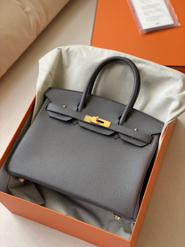 Hermes Birkin 30 ghw togo leather bag grey 2026 authentic quality ( if dont like we do refund)