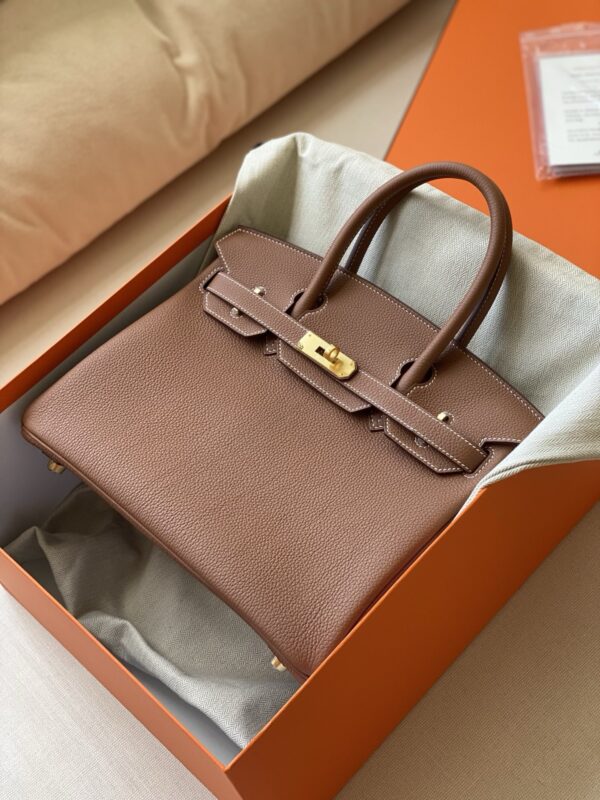 Hermes Birkin 25 ghw togo leather bag golden brown 2026 authentic quality ( if dont like we do refund)