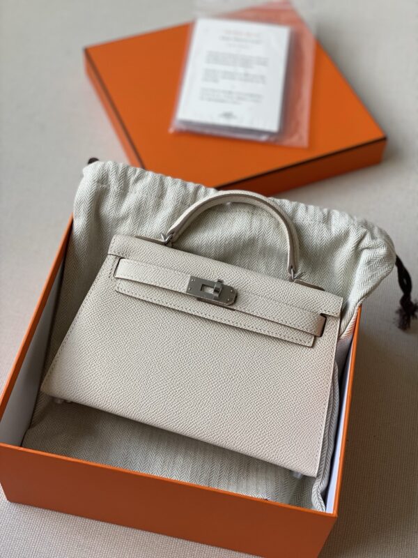 Hermes mini Kelly epsom leather phw craie authentic quality 2026