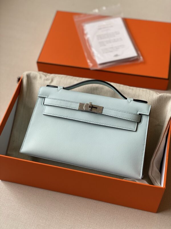 Hermes kelly Pochette swift leather phw bag fully handmade 2026 authentic quality