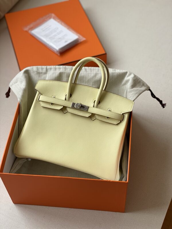 Hermes Birkin  25 swift  phw jaune poussin color  2026 authentic quality ( if dont like do refund)