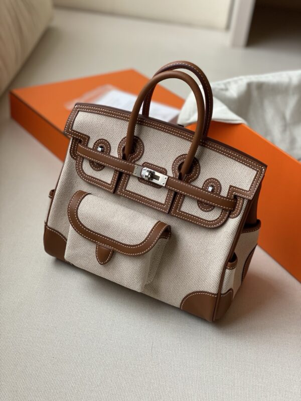 Hermes Birkin  25 cargo phw swift leather bag 2026 authentic quality ( if dont like do refund)