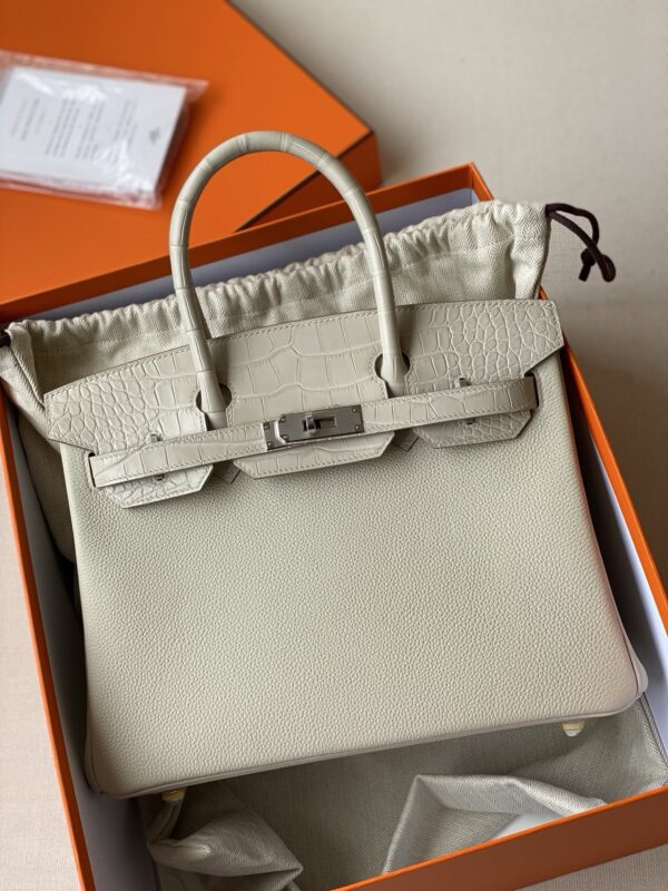 Hermes Birkin  30 craie phw togo leather bag 2026 authentic quality ( if dont like do refund)