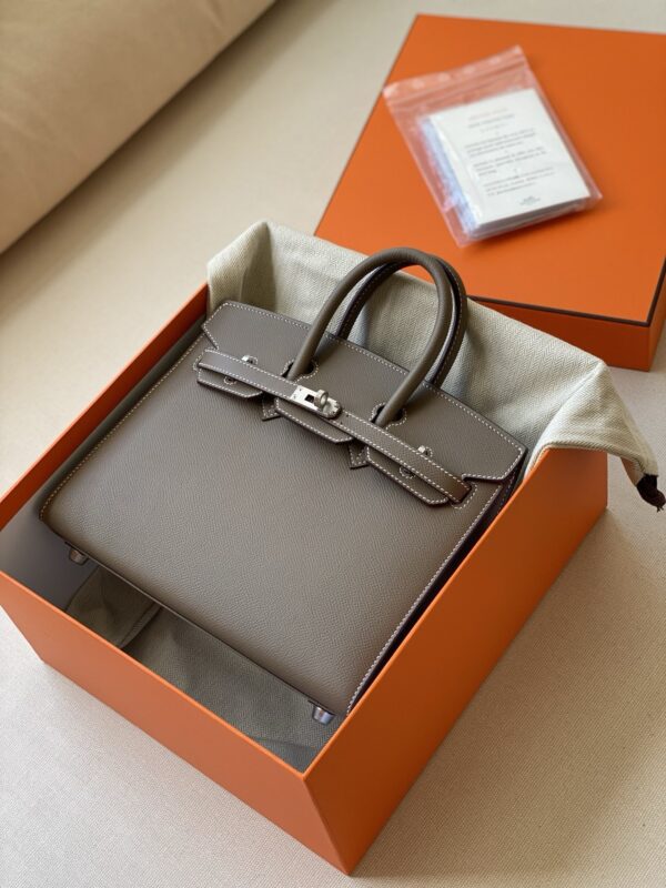HermesBirkin 25 epsom sellier etoupe phw bag 2026 authentic quality