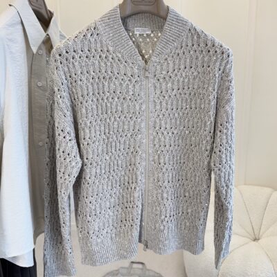 Brunello Cucinelli 2026 New Openwork Knit Cardigan